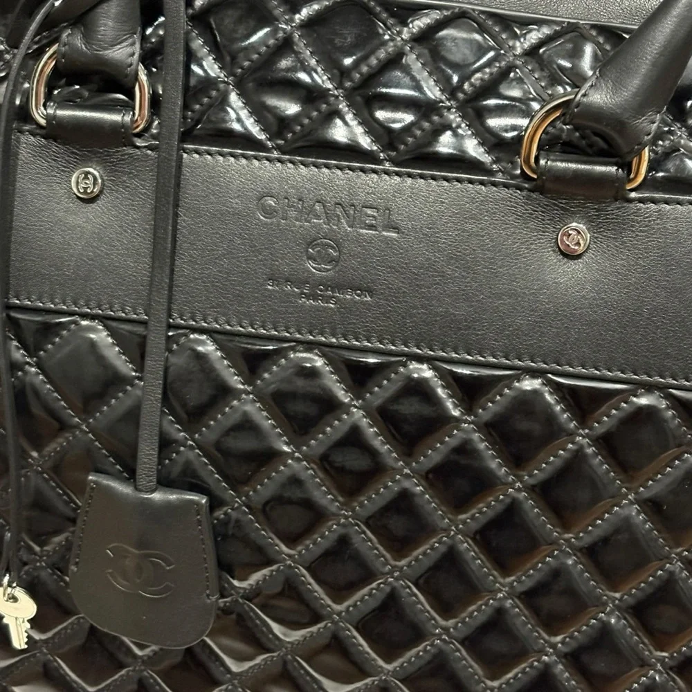 CHANEL Black Viaggio Travel Bag & Orig Dust Bag